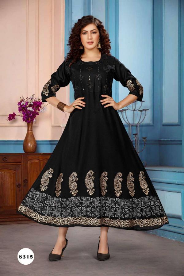 Beauty Queen Dhyana Long Anarkali Kurti Collection